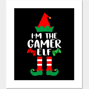 The Gamer Elf Family Matching Group Christmas Video Game Posters and Art